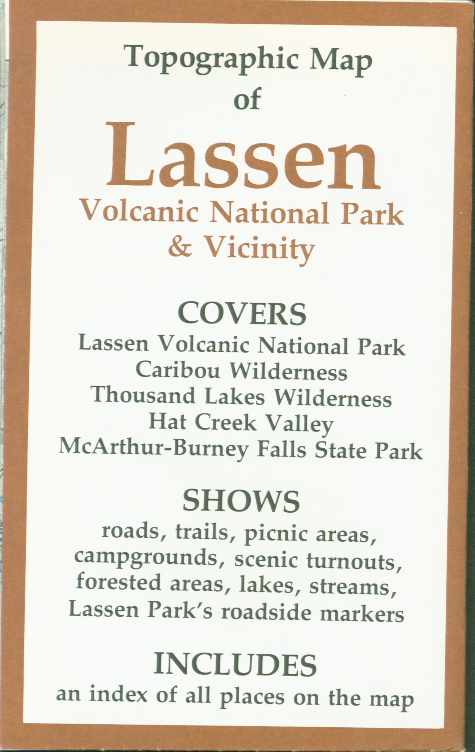 LASSEN NATIONAL PARK AND VICINITY-- topographic map (CA). 